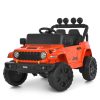 Дитячий електромобіль Jeep Wrangler Rubicon одномісний на пульті керування, помаранчевий