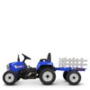 Дитячий електромобіль Bambi Tractor BLOW MX-611 (MP3) з причепом, синій