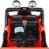 Дитячий повнопривідний електромобіль Bambi Jeep Rubicon (MP3) з багажником, ручкою для транспортування та рухливим капотом, червоний