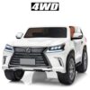 Дитячий двомісний повнопривідний електромобіль Bambi Lexus LX 570 (MP4) з ручкою для транспортування, білий