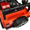 Дитячий повнопривідний електромобіль Bambi Jeep Rubicon (MP3) з багажником, ручкою для транспортування та рухливим капотом, червоний