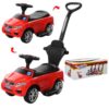 Дитячий толокар-каталка Bambi BMW B з багажником та батьківською ручкою, червоний