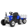 Дитячий електромобіль Bambi Tractor BLOW MX-611 (MP3) з причепом, синій