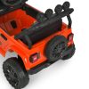Дитячий електромобіль Jeep Wrangler Rubicon одномісний на пульті керування, помаранчевий