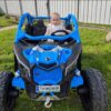 Дитячий двомісний електромобіль Bambi Buggy TURBO RR (MP3) з багажником, синій