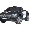Електромобіль Bambi Mercedes SL500 Police (MP3) дитячий з ручкою для транспортування,чорно-біла