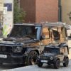 Дитячий двомісний повнопривідний електромобіль Mercedes G63 з автофарбуванням, до 80 кг, чорний