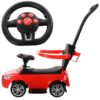 Дитячий толокар-каталка Bambi Audi B з багажником та батьківською ручкою, червоний