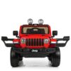 Дитячий електромобіль з пультом керування Bambi Jeep Rubicon (MP3) з багажником, ручкою для транспортування та рухливим капотом, червоний
