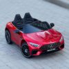 Дитячий двомісний повнопривідний електромобіль Mercedes-Benz AMG SL63 (MP3) з додатковими коліщадками та автофарбуванням, червоний