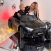 Дитячий двомісний повнопривідний електромобіль Mercedes-Benz AMG SL63 (MP3) з додатковими коліщадками та автофарбуванням, чорний