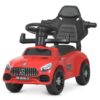 Дитячий толокар-каталка Bambi Mercedes Small з батьківською ручкою, червоний