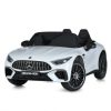Дитячий двомісний повнопривідний електромобіль Bambi Mercedes-Benz AMG SL63 (MP3) з додатковими коліщадками, білий
