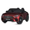 Дитячий двомісний повнопривідний електромобіль Mercedes-Benz AMG SL63 (MP3) з додатковими коліщадками та автофарбуванням, червоний