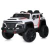 Дитячий повнопривідний електромобіль Super Wheele з багажником та ручкою для транспортування, білий