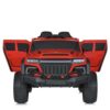 Дитячий повнопривідний електромобіль Bambi Super Wheele з багажником та ручкою для транспортування, червоний