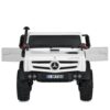 Дитячий двомісний електротранспорт Вантажівка Mercedes Unimog (MP3) з кузовом, до 60 кг, до 15 км, білий
