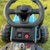 Дитячий електромобіль Tractor Fast (MP3) з пультом керування та причепом, блакитний