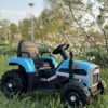 Дитячий електромобіль Tractor Fast (MP3) з пультом керування та причепом, блакитний