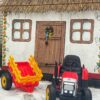 Дитячий електромобіль Bambi Tractor BLOW MX-611 (MP3) з причепом, червоний