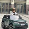 Дитячий двомісний повнопривідний електромобіль Range Rover (MP3)з ручкою для транспортування та автофарбуванням, зелений