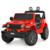 Дитячий електромобіль з пультом керування Bambi Jeep Rubicon (MP3) з багажником, ручкою для транспортування та рухливим капотом, червоний