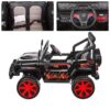 Дитячий повнопривідний електромобіль Bambi Jeep Sunshine Fire з багажником та ручкою для транспортування, чорний