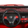 Дитячий повнопривідний електромобіль Bambi Jeep Sunshine Classic з багажником та ручкою для транспортування, червоний
