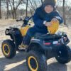Дитячий двомісний повнопривідний електроквадроцикл Bambi ATV XT-SPEED (MP3), жовтий