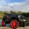 Дитячий повнопривідний електромобіль Bambi Jeep Sunshine Fire з багажником та ручкою для транспортування, чорний