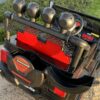 Дитячий повнопривідний електромобіль Bambi Jeep Sunshine Fire з багажником та ручкою для транспортування, чорний