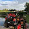 Дитячий повнопривідний електромобіль Bambi Jeep Sunshine Fire з багажником та ручкою для транспортування, чорний