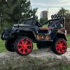 Дитячий повнопривідний електромобіль Bambi Jeep Sunshine Fire з багажником та ручкою для транспортування, чорний