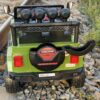 Дитячий повнопривідний електромобіль Bambi Jeep Sunshine Military з багажником та ручкою для транспортування, зелений камуфляж