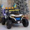 Дитячий двомісний повнопривідний електромобіль Bambi Buggy HardcoreX 06 UA з флагштоками, до 50 кг