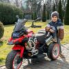 Дитячий електромотоцикл BMW R1250 GS Adventure триколісний з підсвіткою, червоний
