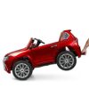 Дитячий двомісний повнопривідний електромобіль Bambi Lexus LX 570 (MP3) з ручкою для транспортування та автофарбуванням, червоний
