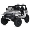Дитячий повнопривідний Bambi Jeep Rubicon 4x4 Sport (MP3) з багажником, білий