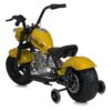 Дитячий двомісний електромотоцикл Bambi Harley-Davidson з підсвіткою та підніжкою (MP3), до 80 кг, до 20 км, жовтий