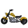 Дитячий двомісний електромотоцикл Bambi Harley-Davidson з підсвіткою та підніжкою (MP3), до 80 кг, до 20 км, жовтий