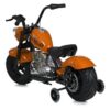 Дитячий двомісний електромотоцикл Bambi Harley-Davidson з підсвіткою та підніжкою (MP3), до 80 кг, до 20 км, помаранчевий
