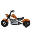 Дитячий двомісний електромотоцикл Bambi Harley-Davidson з підсвіткою та підніжкою (MP3), до 80 кг, до 20 км, помаранчевий