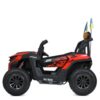 Дитячий двомісний повнопривідний електромобіль Bambi Buggy HardcoreX 06 UA з флагштоками, до 50 кг, червоний