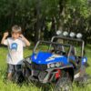 Дитячий двомісний повнопривідний електромобіль Bambi Buggy 4x4 RSX (MP3) з багажником, до 50 кг, до 7 км, синій
