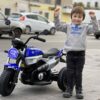 Дитячий електромотоцикл Bambi BMW R nineT Pure NEW (MP3) триколісний з гумовими колесами, синій