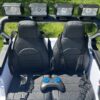 Дитячий двомісний повнопривідний електромобіль Bambi Toyota Land Cruiser (MP3) з ручкою для транспортування та багажником, білий