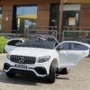 Дитячий повнопривідний електромобіль Bambi Mercedes Biturbo Sport (MP3) з ручкою для транспортування, білий