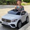 Дитячий повнопривідний електромобіль Bambi Mercedes Biturbo Sport (MP3) з ручкою для транспортування, білий