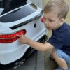Дитячий повнопривідний електромобіль Bambi BMW Biturbo V8 (MP3) з ручкою для транспортування, білий