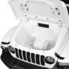 Дитячий повнопривідний електромобіль Bambi Jeep Rubicon (MP3) з багажником, ручкою для транспортування та рухливим капотом, білий